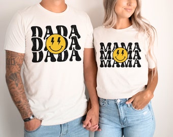 One Happy Dude Birthday Shirts, 1st Birthday, Smiley Face Matching Birthday Outfit, Mommy and Me, One Happy Daddy Mama Family Tees