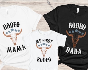 My First Rodeo Birthday Shirt: Cowboy/Cowgirl Western Outfit