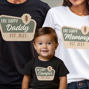 One Happy Camper Shirt: 1st Birthday Camping Family Tees