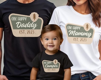 One Happy Camper Shirt: 1st Birthday Camping Family Tees