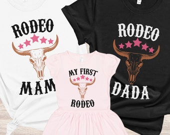 My First Rodeo Birthday Shirt: Cowboy Cowgirl Western Outfit