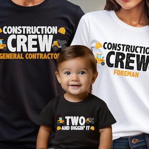 Construction Crew Shirt, Two and Diggin' It, Birthday Boy Shirt, Dump