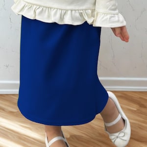 Plus size knotted dress royal blue - Chic Plus Size