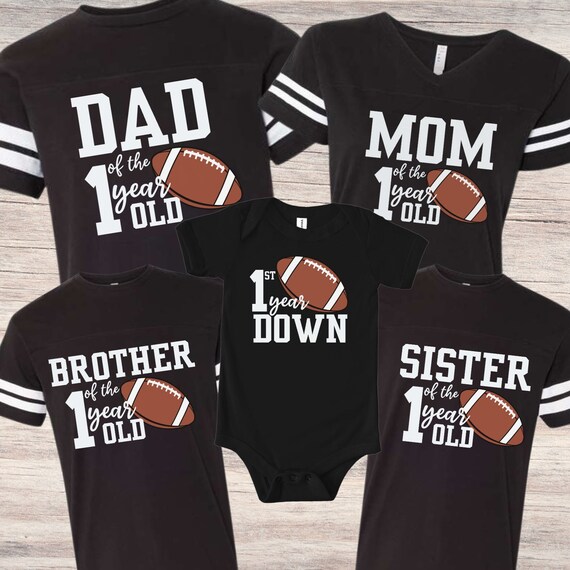 Football Birthday Shirt Football 1st Birthday Bodysuit first Year Down boys 1st Birthday football 1st Birthday personalized First Birthday Etsy