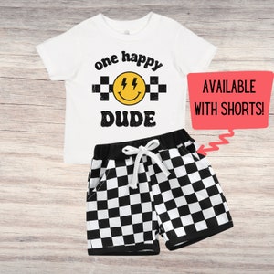 One Happy Dude Birthday Shirts, 1st Birthday Shirt, Smiley Face Birthday Outfit, One Happy Dude Family Birthday Tees, Mommy and Me, Matching