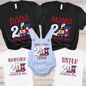 Family Train Birthday Shirt, Boys Birthday Shirt, Matching Family Birthday Shirts, Chugga Chugga Two Two Birthday Shirt