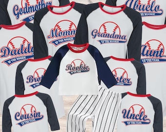 Rookie of the Year Baseball Birthday Shirt: Family Matching Tees