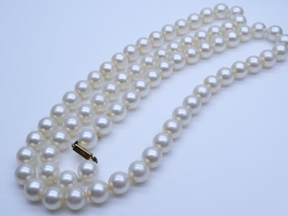 Vintage 9ct Gold Ciro Faux Simulated Pearl Necklace