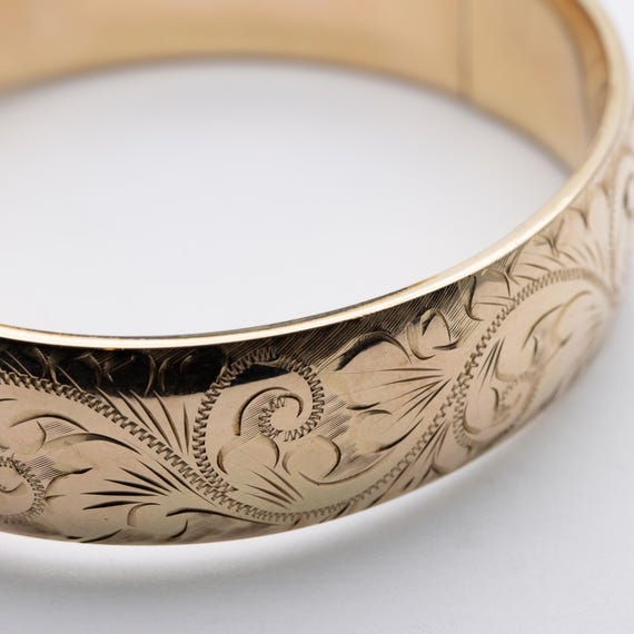 Vintage Retro 1/5th 9ct Rolled Gold Bangle – 30g