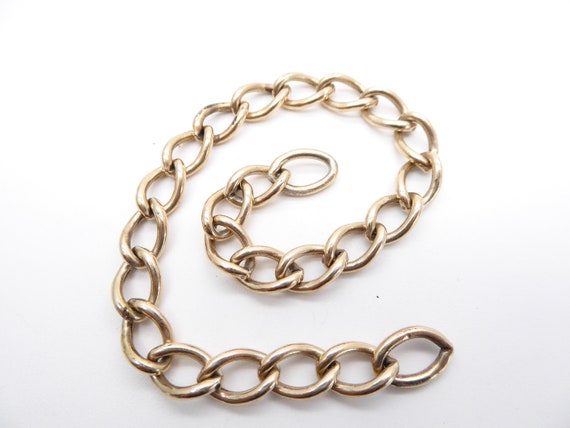 Vintage Length of Sterling Silver Gilt Albert Chain Bracelet – no clasp