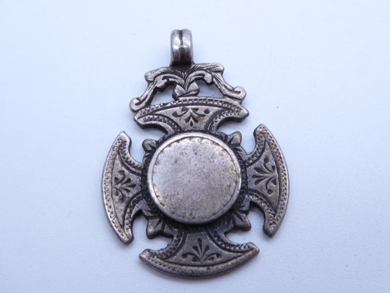 Antique Victorian Sterling Silver Pocket Watch Fob Pendant