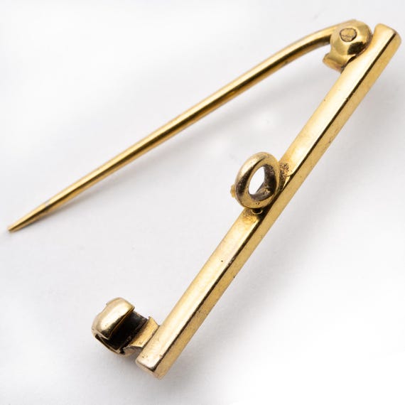 Antique Art Deco 9ct Yellow Gold Watch Hanger Brooch