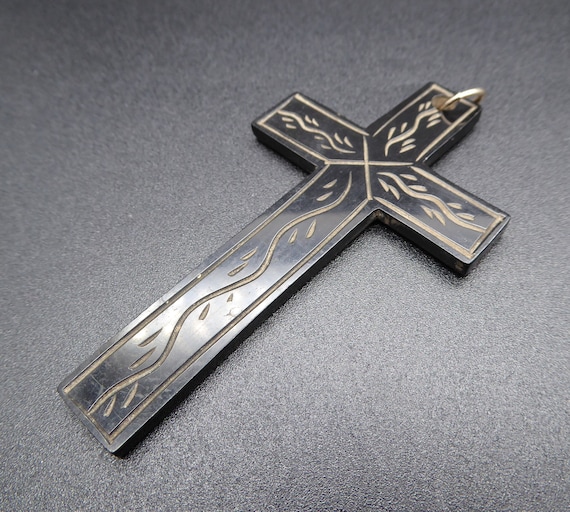 Antique Victorian Vulcanite Cross