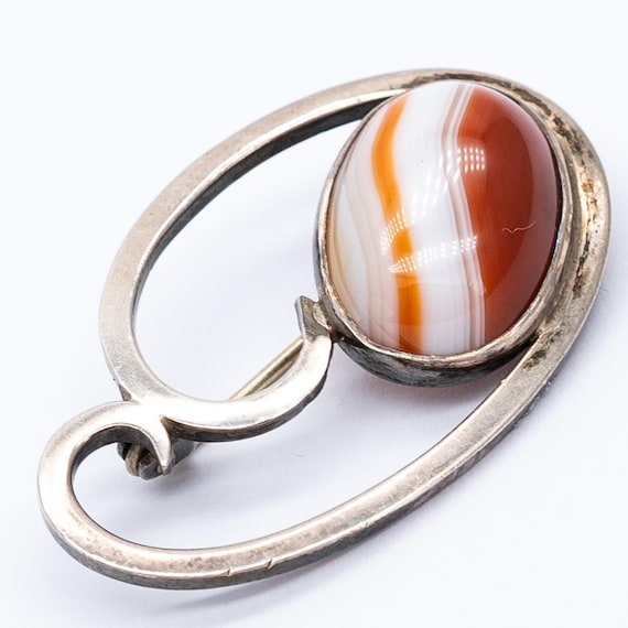 Ortak Silver Agate Brooch