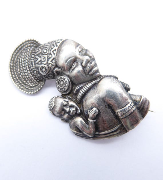 Candida Silver African Brooch