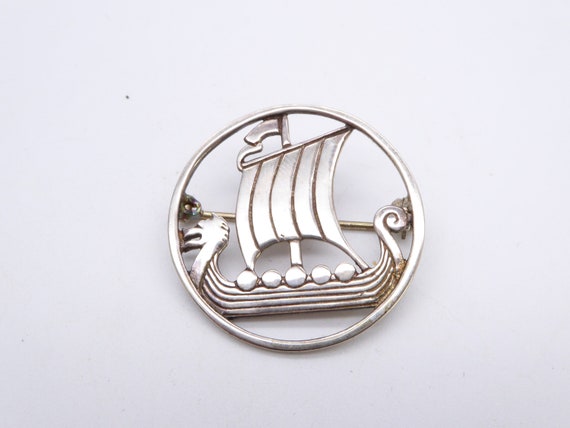 Vintage Shetland Silver Sterling Silver Viking Sh… - image 1