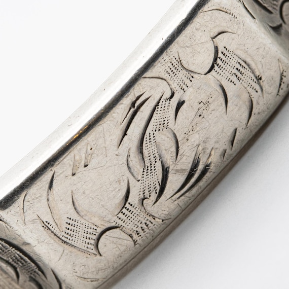 Antique Continental Victorian Silver Bangle