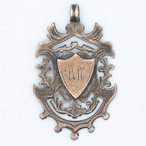 Antique Victorian Sterling Silver Watch Chain Fob - WM