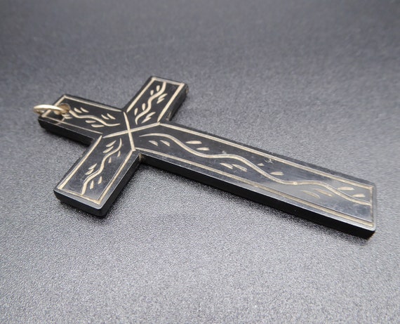 Antique Victorian Vulcanite Cross