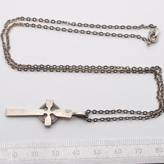 Vintage Ortak Malcolm Gray Scottish Silver Celtic Cross Pendant