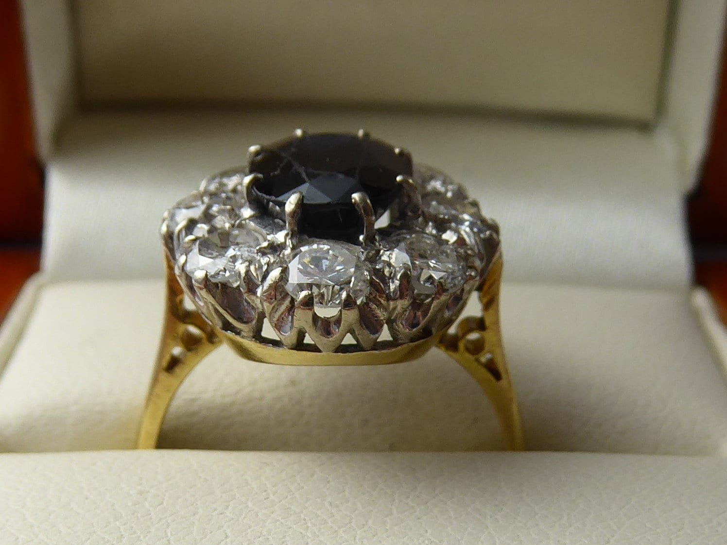 vintage sapphire cluster ring