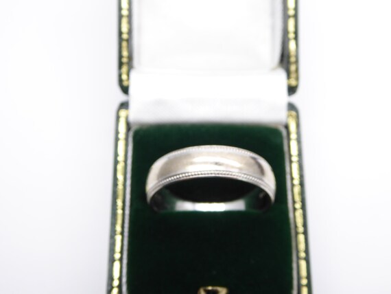 Vintage Gents 9ct White Gold Wedding Band Ring – Size W