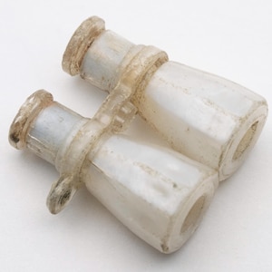 Vintage Pope Pius XII Maria Lucite Miniature Stanhope Viewer Binoculars Charm