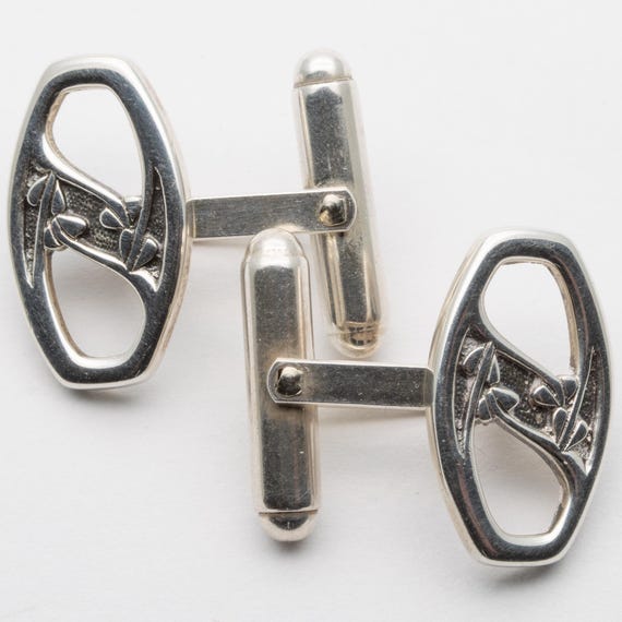 Vintage Scottish Ortak Rennie Mackintosh Silver Cufflinks