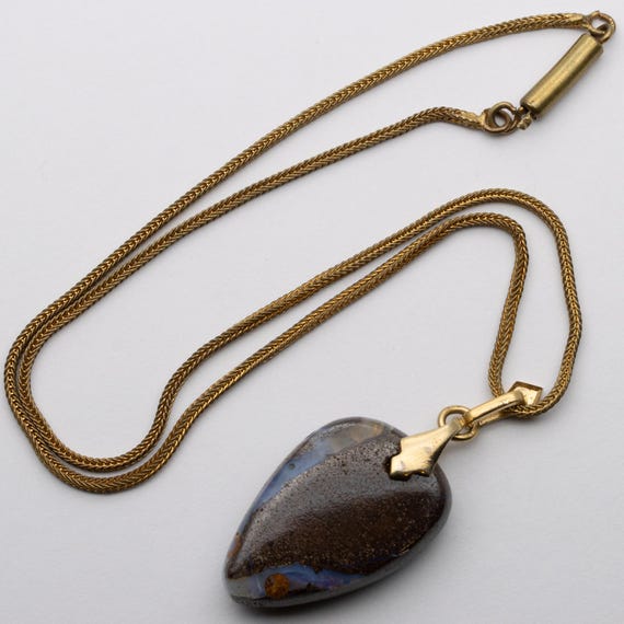 Vintage Boulder Opal Drop Pendant