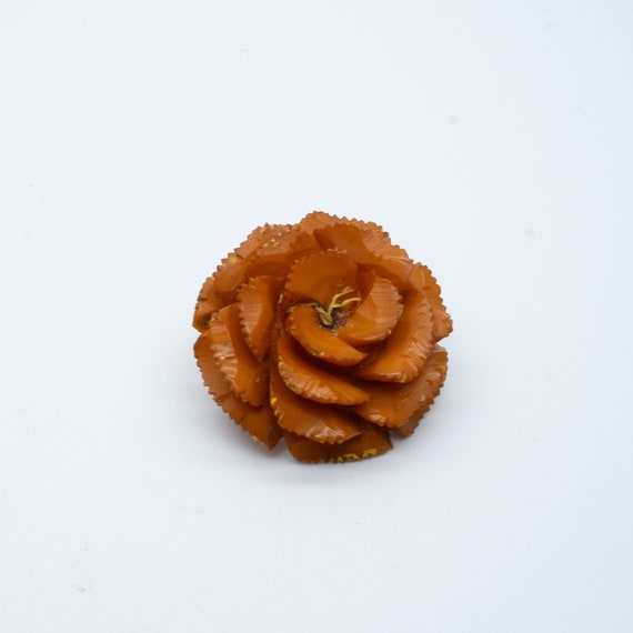Antique Art Deco Bakelite Flower Brooch
