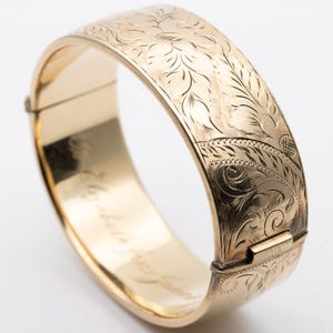 Vintage Retro 9ct Metal Core Rolled Gold Bangle – 53.26g