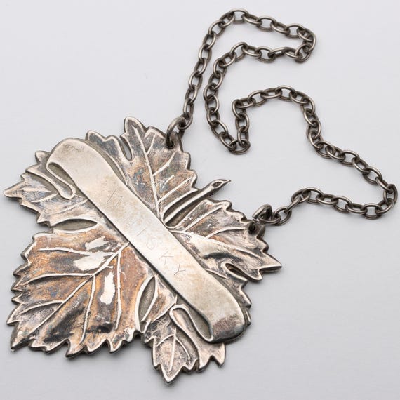 Vintage Sterling Silver Claret Whisky Decanter Label