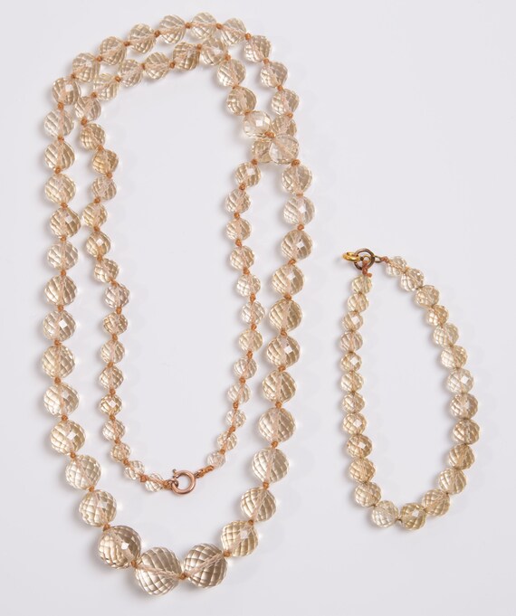 Antique Victorian Natural Faceted Straw / Lemon Ci