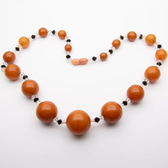 Antique Art Deco Bakelite Bead Necklace