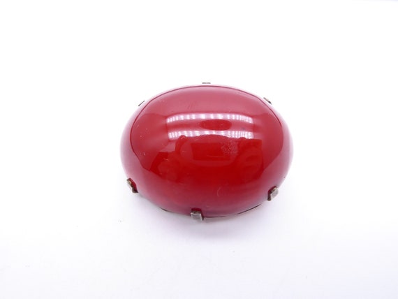 Antique Art Deco Cherry Amber Faturan Bakelite Brooch