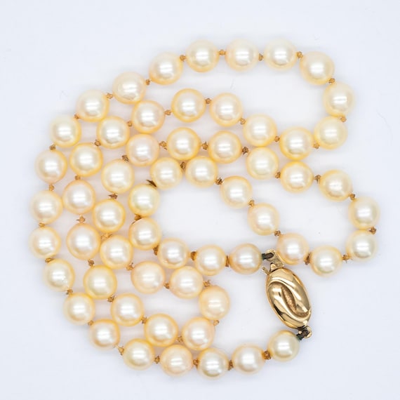 Vintage Gold Pearl Necklace
