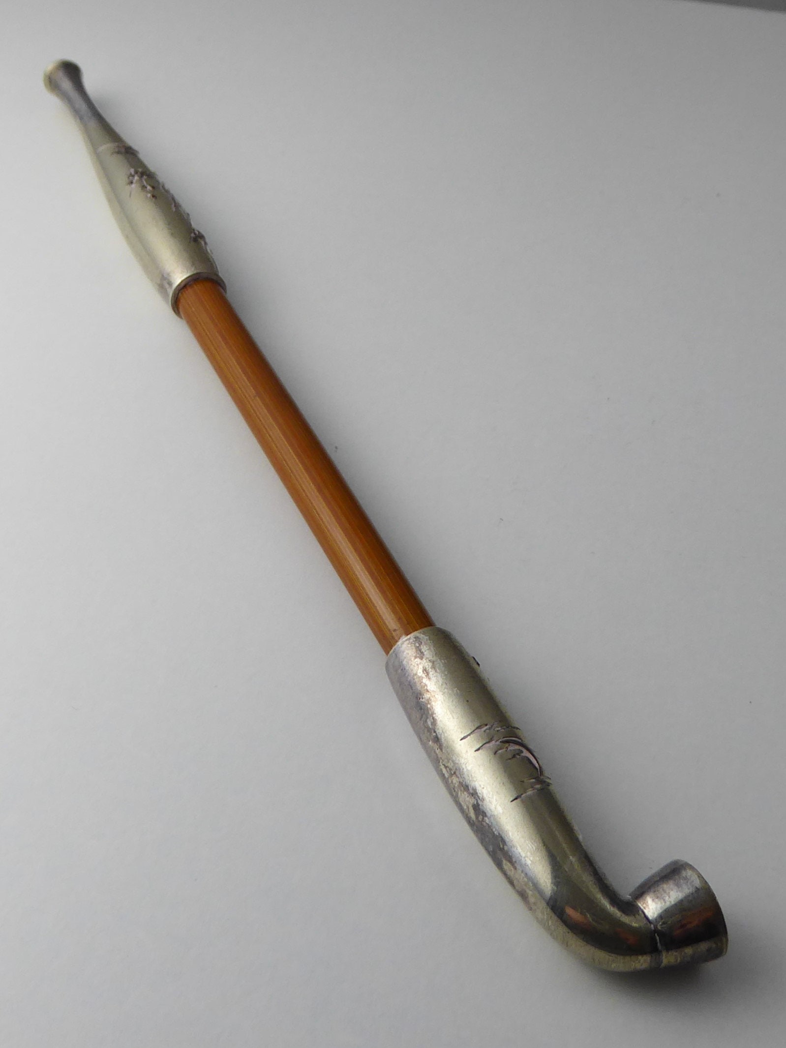 Japanese Kiseru Pipe / Tobacco Pipe / Antique C1920s Moon & Blossom Design