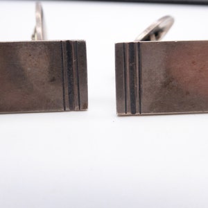 Vintage Norwegian Mid Century Silver Gents Cufflinks - JK