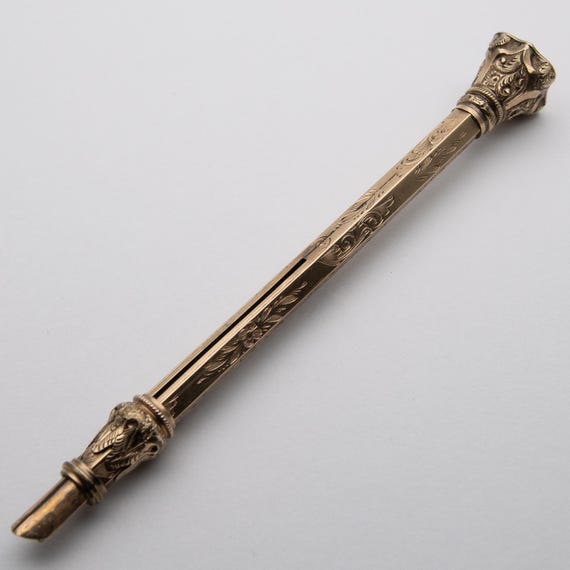 Antique Victorian Gold Cased Dip Pen Pencil