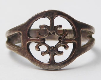 Vintage Scottish Sterling Silver Ola Gorie St Magnus Cross Ring