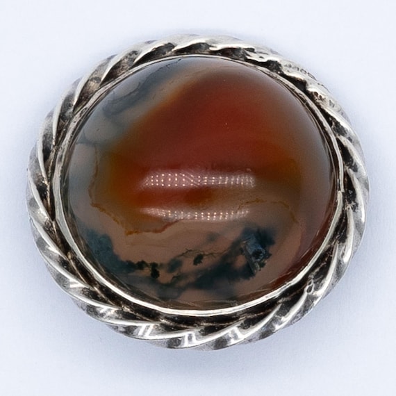 Silver Moss Agate Brooch – Glen Kelso Frame