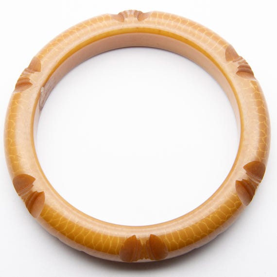 Antique Art Deco Bakelite Snakeskin Bangle