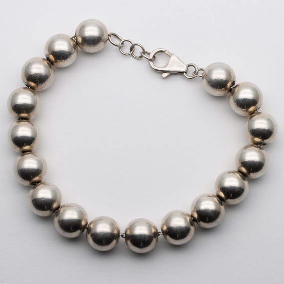 Vintage Sterling Silver Ball Bearing Fiddle Fidget Worry Bead Bracelet