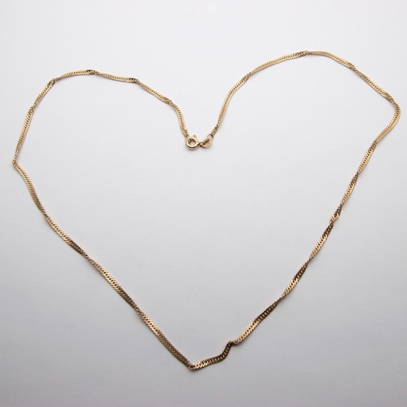 Vintage Italian Unoaerre 9ct Yellow Gold Twisted Curb Link Chain – 20 Inch