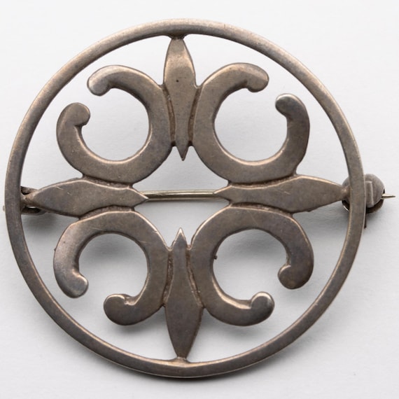 Vintage Ortak Malcolm Gray Orkney St Magnus Cross Scottish Silver Brooch