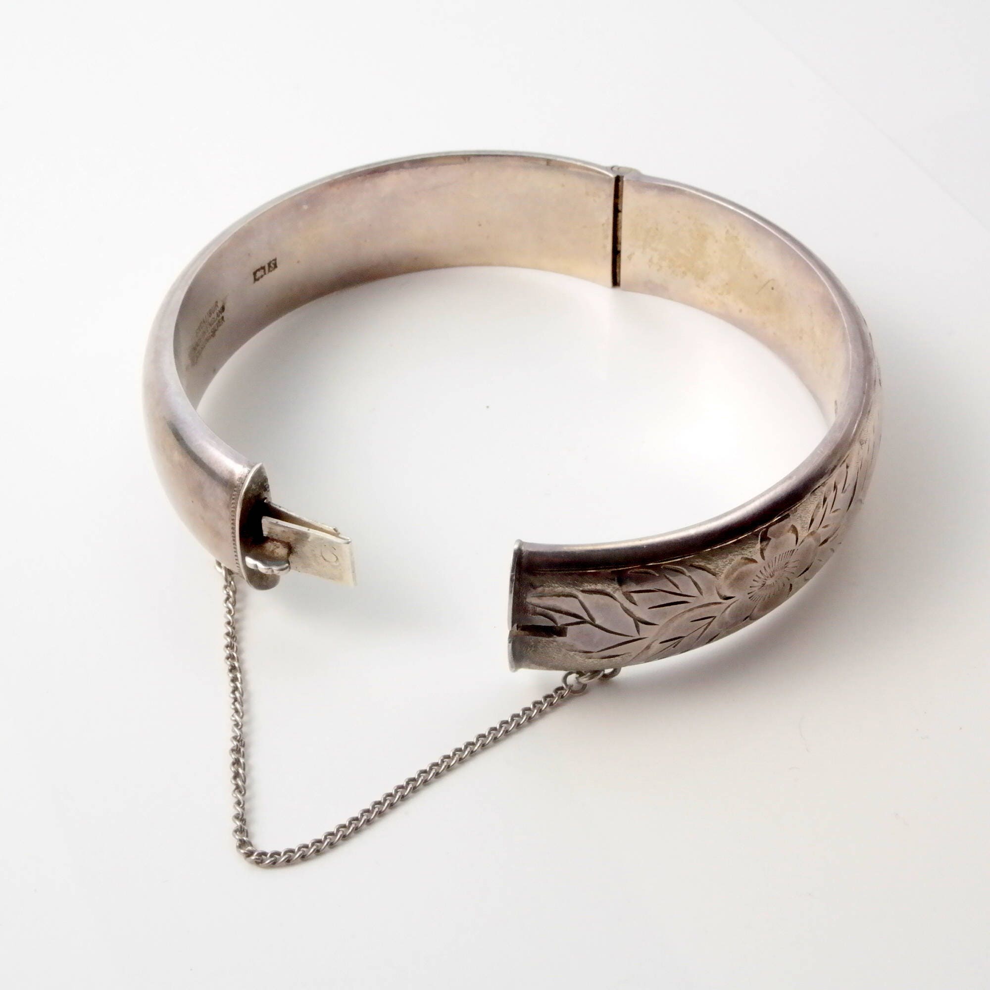 Vintage 1967 Sterling Silver Excalibur Bangle in Original Box 50th Birthday