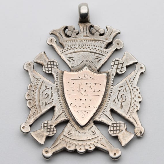 Antique Victorian 1896 Sterling Silver Watch Chain Fob – Gledhill Barn Thistles