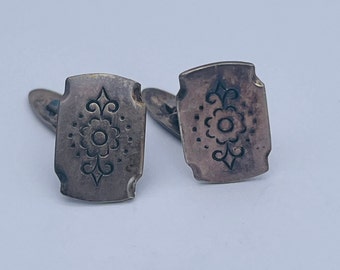 Vintage C A Christensen Danish Silver Cufflinks