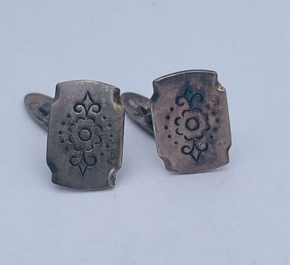 Vintage C A Christensen Danish Silver Cufflinks