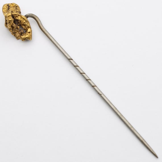 Antique Victorian Natural High Carat Gold Prospecting Nugget Stick Pin